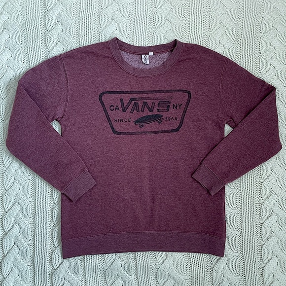 🌼2 for $20🌼 Vans Burgundy Pullover Sweatshirt - Picture 1 of 7